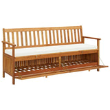 NNEVL Storage Bench with Cushion 170 cm Solid Acacia Wood
