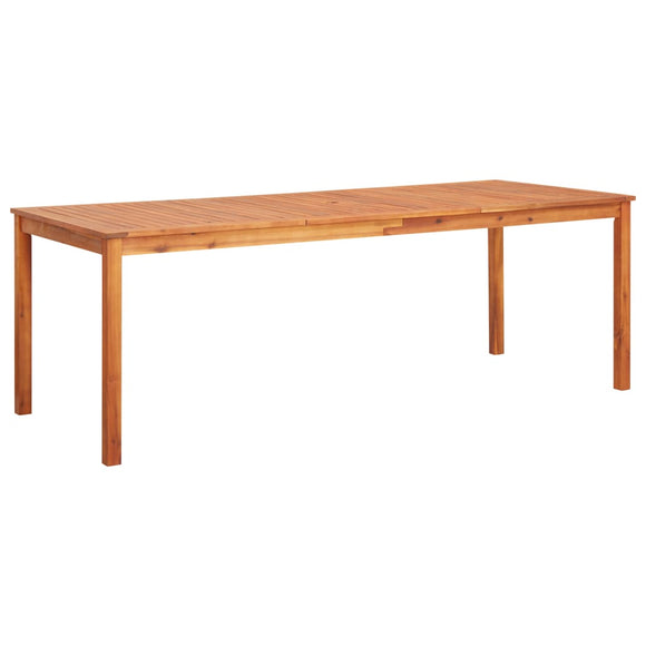 NNEVL Garden Table 215x90x74 cm Solid Acacia Wood