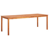 NNEVL Garden Table 215x90x74 cm Solid Acacia Wood