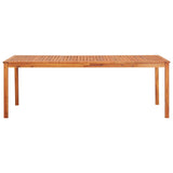 NNEVL Garden Table 215x90x74 cm Solid Acacia Wood