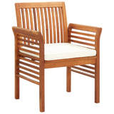 NNEVL Garden Dining Chairs with Cushions 2 pcs Solid Acacia Wood