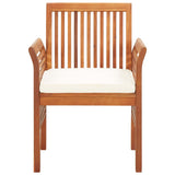 NNEVL Garden Dining Chairs with Cushions 2 pcs Solid Acacia Wood