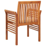 NNEVL Garden Dining Chairs with Cushions 2 pcs Solid Acacia Wood
