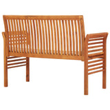 NNEVL 2-Seater Garden Bench with Cushion 120 cm Solid Acacia Wood