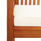 NNEVL 2-Seater Garden Bench with Cushion 120 cm Solid Acacia Wood