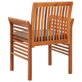 NNEVL Garden Dining Chair with Cushion Solid Acacia Wood