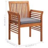 NNEVL Garden Dining Chair with Cushion Solid Acacia Wood