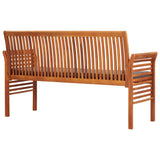 NNEVL 3-Seater Garden Bench with Cushion 150 cm Solid Acacia Wood