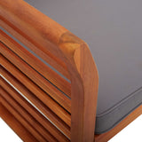 NNEVL 3-Seater Garden Bench with Cushion 150 cm Solid Acacia Wood
