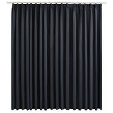 NNEVL Blackout Curtain with Hooks Black 290x245 cm