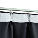 NNEVL Blackout Curtain with Hooks Black 290x245 cm