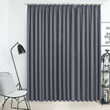 NNEVL Blackout Curtain with Hooks Grey 290x245 cm