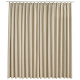 NNEVL Blackout Curtain with Hooks Beige 290x245 cm