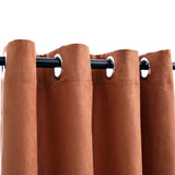 NNEVL Blackout Curtains with Metal Rings 2 pcs Rust 140x245 cm