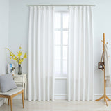 NNEVL Blackout Curtains with Hooks 2 pcs Off White 140x245 cm