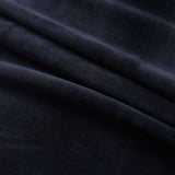 NNEVL Blackout Curtain with Metal Rings Velvet Black 290x245 cm