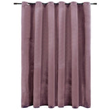 NNEVL Blackout Curtain with Metal Rings Velvet Antique Pink 290x245 cm