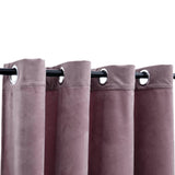 NNEVL Blackout Curtain with Metal Rings Velvet Antique Pink 290x245 cm