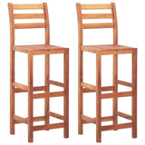 NNEVL Bar Chairs 2 pcs Solid Acacia Wood