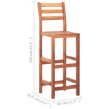 NNEVL Bar Chairs 4 pcs Solid Acacia Wood