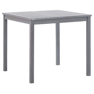 NNEVL Garden Table Grey 80x80x74 cm Solid Acacia Wood