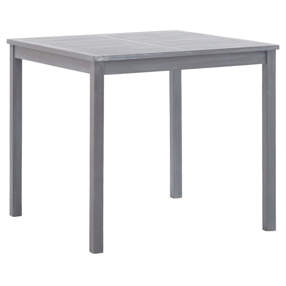 NNEVL Garden Table Grey 80x80x74 cm Solid Acacia Wood