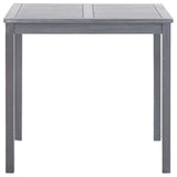 NNEVL Garden Table Grey 80x80x74 cm Solid Acacia Wood