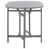 NNEVL Garden Table Grey 120x70x74 cm Solid Acacia Wood