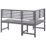 NNEVL 2 Piece Balcony Corner Lounge Set Solid Acacia Wood