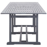 NNEVL 13 Piece Garden Dining Set Solid Acacia Wood Grey