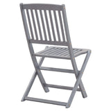 NNEVL Folding Outdoor Chairs 4 pcs Solid Acacia Wood