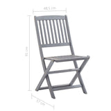 NNEVL Folding Outdoor Chairs 4 pcs Solid Acacia Wood