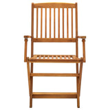 NNEVL Folding Outdoor Chairs 2 pcs Solid Acacia Wood