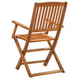 NNEVL Folding Outdoor Chairs 2 pcs Solid Acacia Wood
