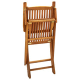 NNEVL Folding Outdoor Chairs 2 pcs Solid Acacia Wood