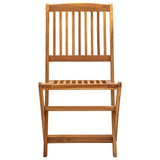 NNEVL Folding Outdoor Chairs 4 pcs Solid Acacia Wood
