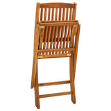 NNEVL Folding Outdoor Chairs 4 pcs Solid Acacia Wood