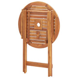 NNEVL Folding Garden Table 60x75 cm Solid Acacia Wood