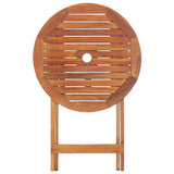 NNEVL Folding Garden Table 60x75 cm Solid Acacia Wood