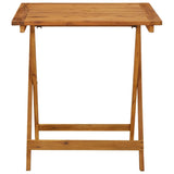 NNEVL Folding Garden Table 70x70x75 cm Solid Acacia Wood