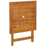 NNEVL Folding Garden Table 70x70x75 cm Solid Acacia Wood