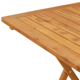 NNEVL Folding Garden Table 70x70x75 cm Solid Acacia Wood