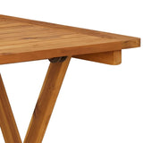 NNEVL Folding Garden Table 70x70x75 cm Solid Acacia Wood