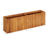 NNEVL Garden Raised Bed 150x30x50 cm Solid Acacia Wood