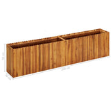 NNEVL Garden Raised Bed 200x30x50 cm Solid Acacia Wood
