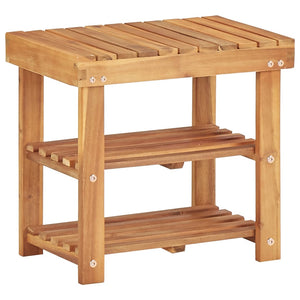 NNEVL Shoe Rack 50x32x45 cm Solid Acacia Wood