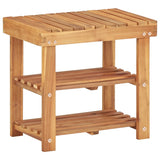 NNEVL Shoe Rack 50x32x45 cm Solid Acacia Wood