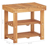 NNEVL Shoe Rack 50x32x45 cm Solid Acacia Wood
