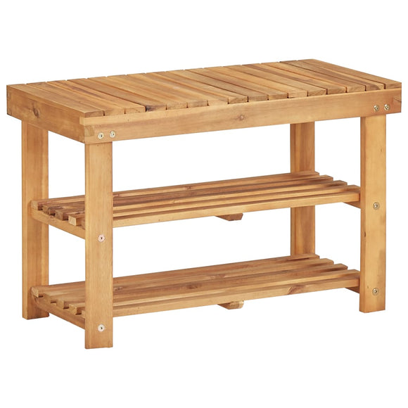 NNEVL Shoe Rack 70x32x46 cm Solid Acacia Wood