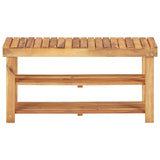 NNEVL Shoe Rack 90x32x46 cm Solid Acacia Wood